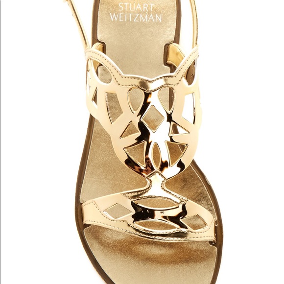 Gold Stuart Weitzman sandals - Picture 5 of 8